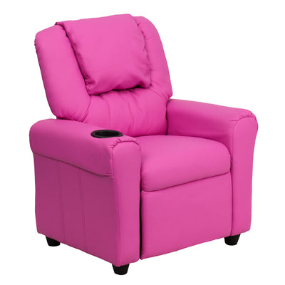 Hot Pink Vinyl Kids Recliner