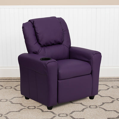Purple Vinyl Kids Recliner