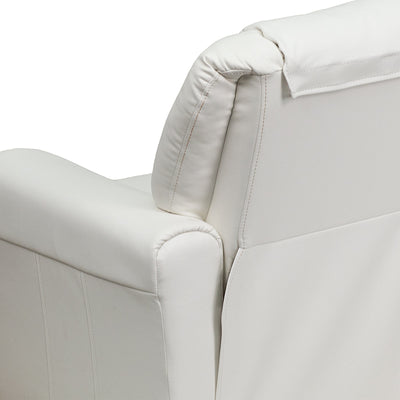 White Vinyl Kids Recliner