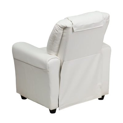 White Vinyl Kids Recliner