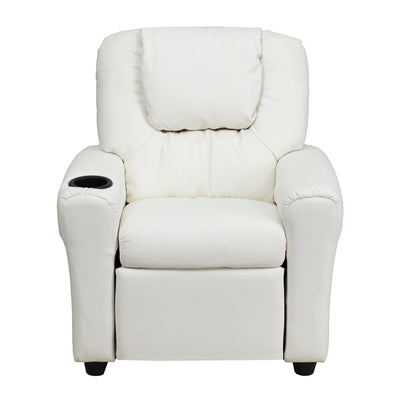 White Vinyl Kids Recliner