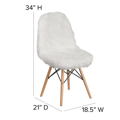 White Shaggy Chair