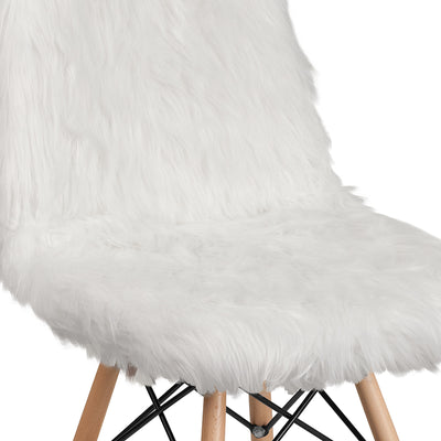 White Shaggy Chair