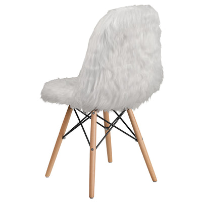 White Shaggy Chair