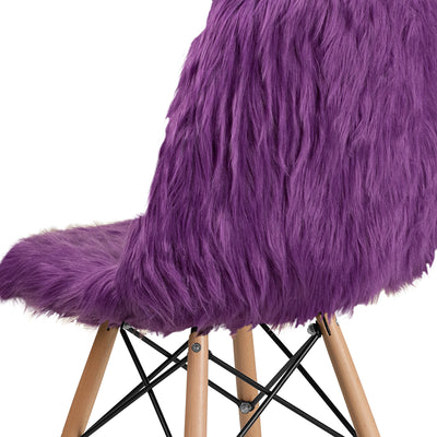 Purple Shaggy Chair