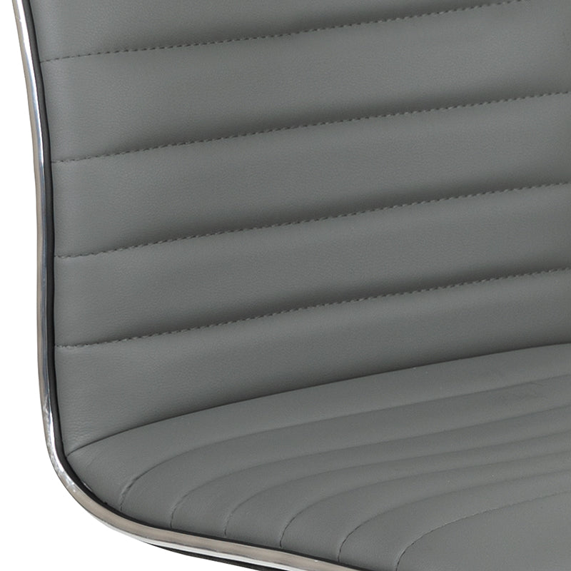 Gray Ribbed Task Office Chair