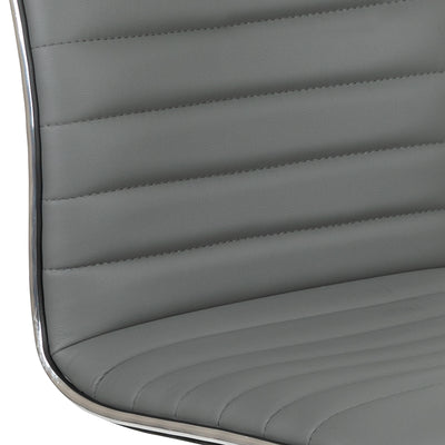 Gray Ribbed Task Office Chair