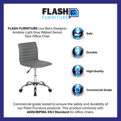 Gray Ribbed Task Office Chair