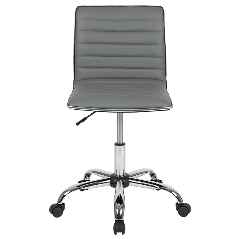 Gray Ribbed Task Office Chair