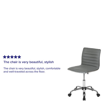 Gray Ribbed Task Office Chair