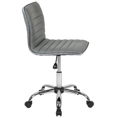 Gray Ribbed Task Office Chair