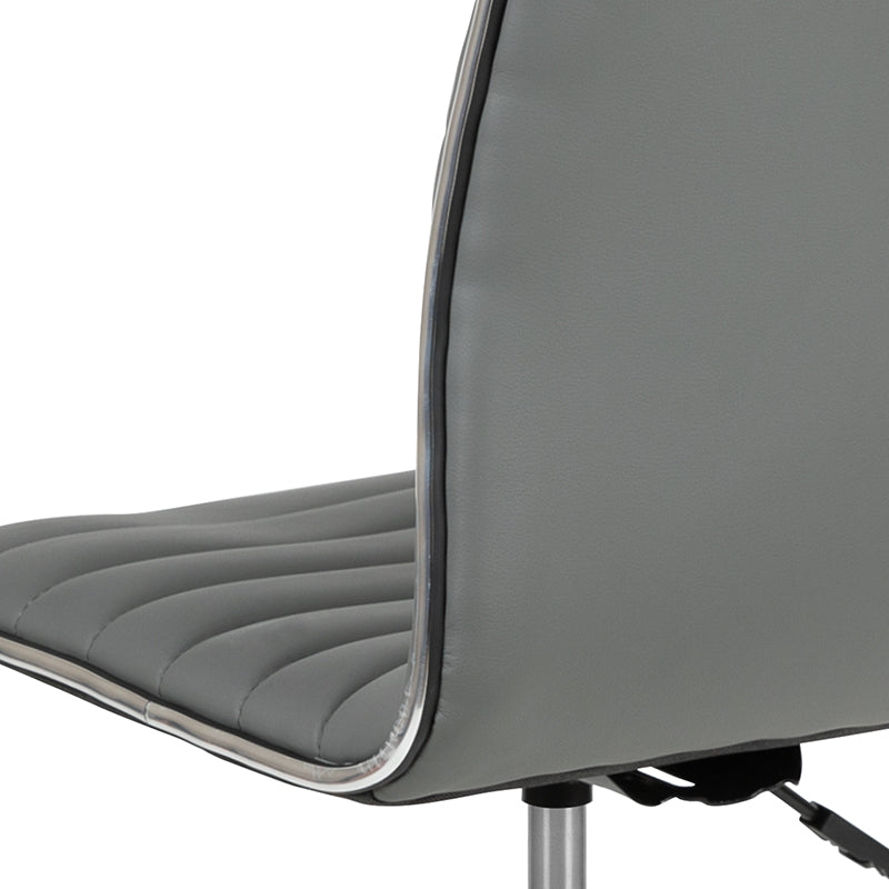 Gray Ribbed Task Office Chair