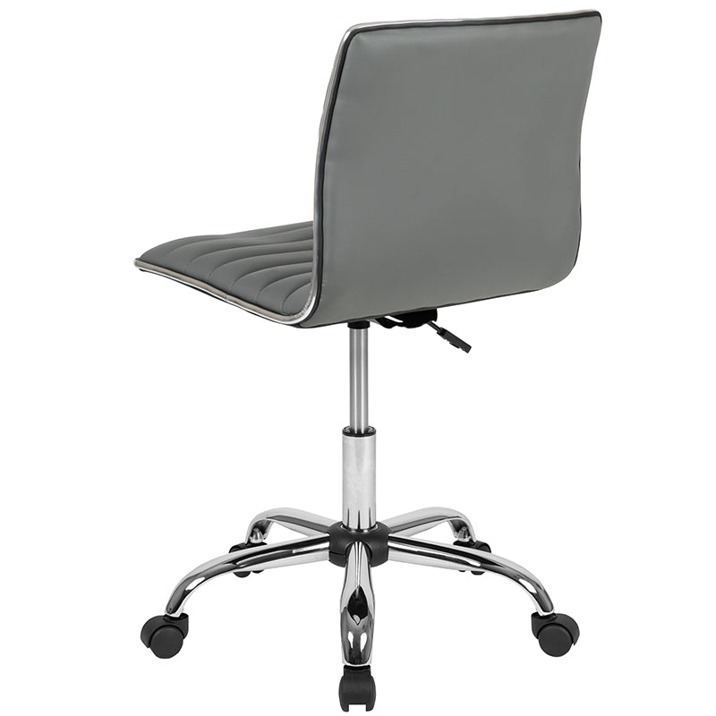 Gray Ribbed Task Office Chair