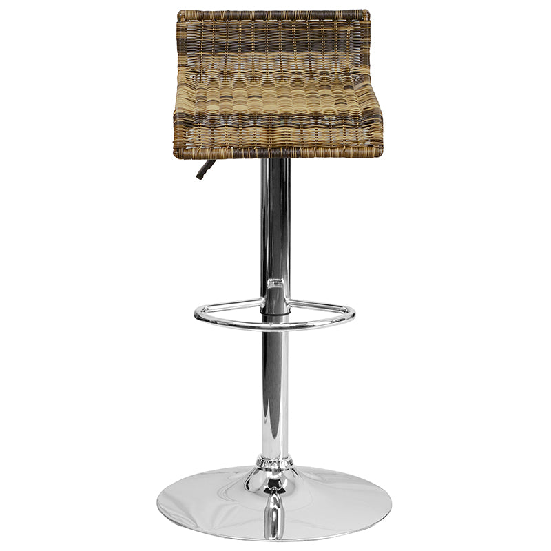Wicker Adjustable Height Stool