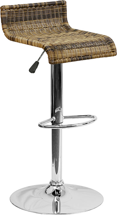 Wicker Adjustable Height Stool
