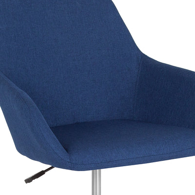 Blue Fabric Mid-back Chair