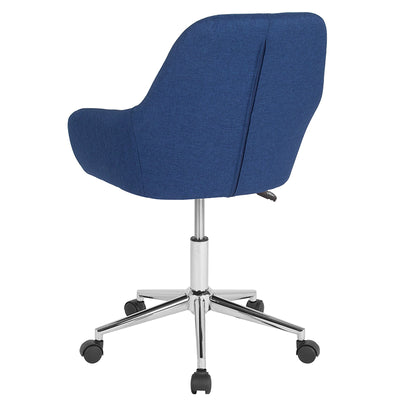 Blue Fabric Mid-back Chair