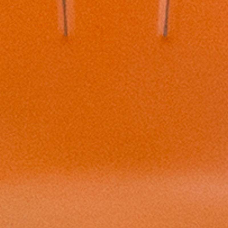 Distressed Orange Metal Stool