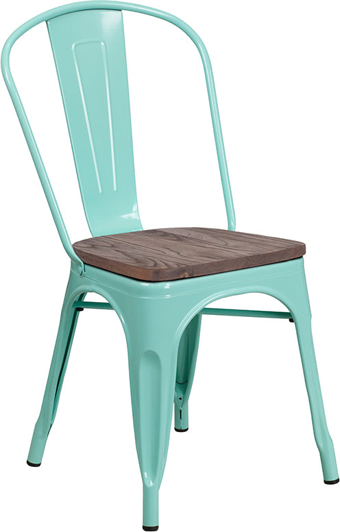 Mint Green Metal Chair