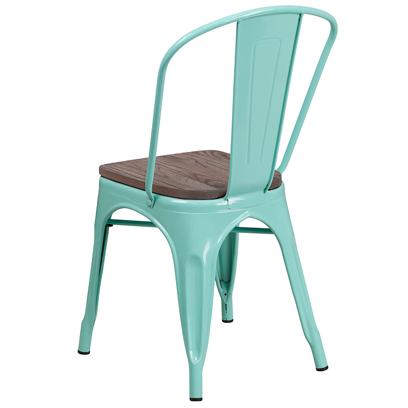 Mint Green Metal Chair