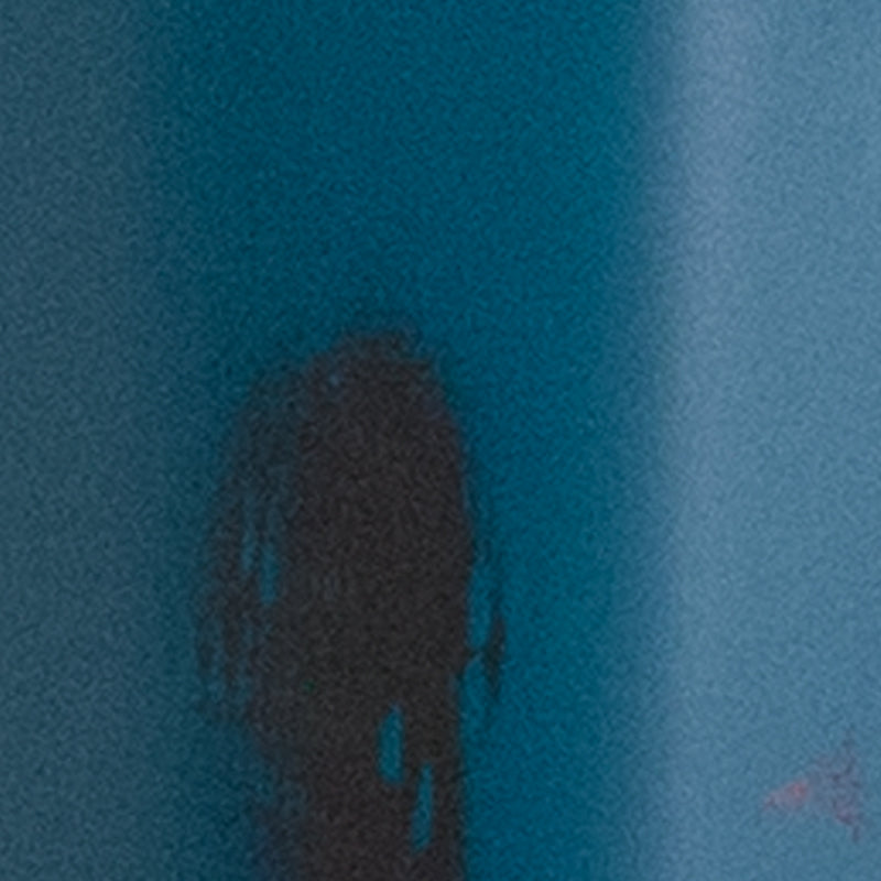 Distressed Blue Metal Stool