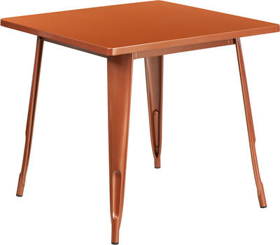 31.5sq Copper Metal Table