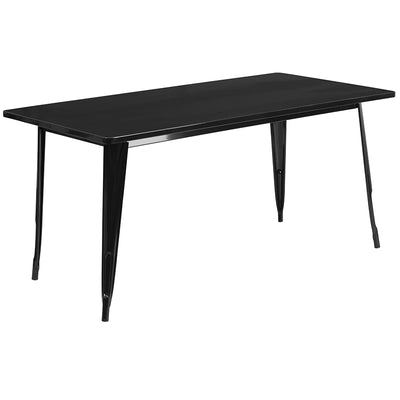 31.5x63 Black Metal Table Set