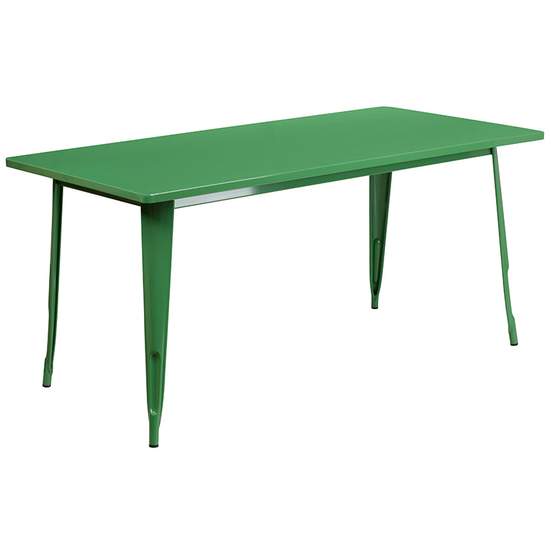 31.5x63 Green Metal Table Set