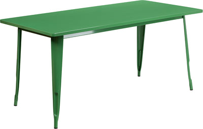 31.5x63 Green Metal Table Set