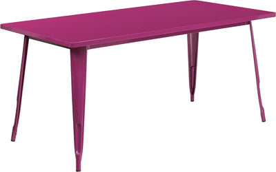 31.5x63 Purple Metal Table