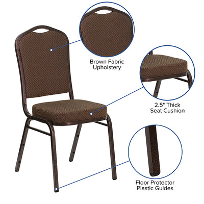 Brown Fabric Banquet Chair