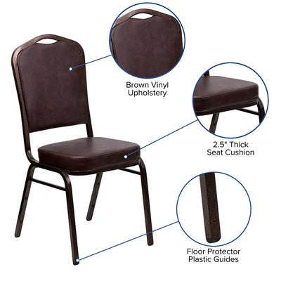 Brown Vinyl Banquet Chair