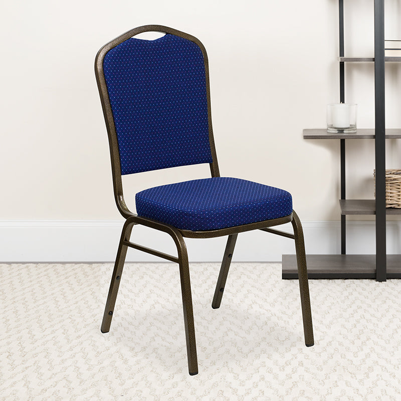 Navy Blue Fabric Banquet Chair