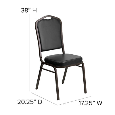 Black Vinyl Banquet Chair