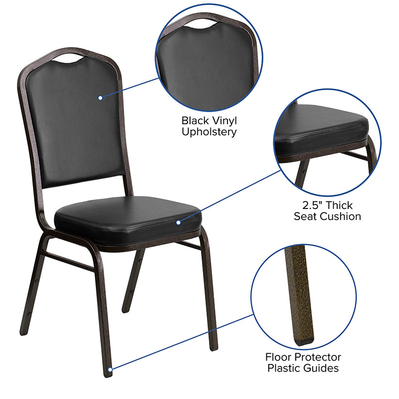 Black Vinyl Banquet Chair