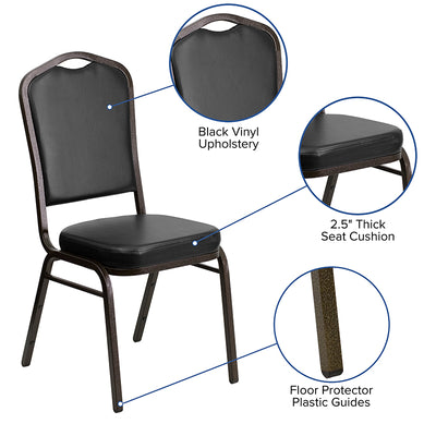 Black Vinyl Banquet Chair