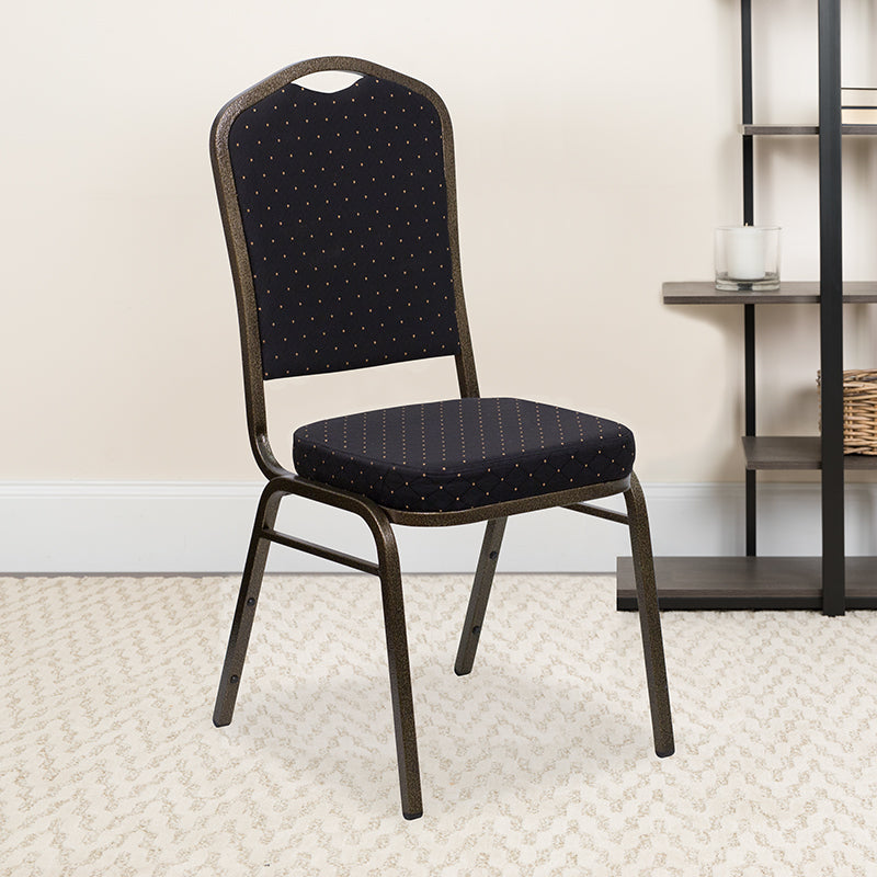 Black Fabric Banquet Chair