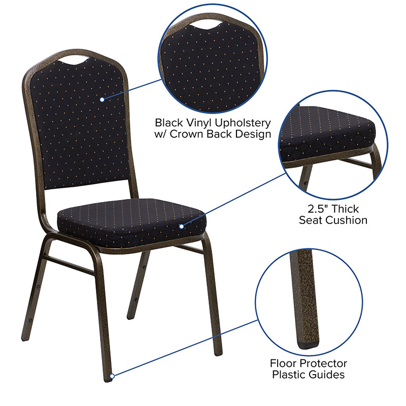 Black Fabric Banquet Chair