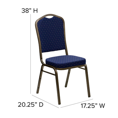 Navy Blue Fabric Banquet Chair