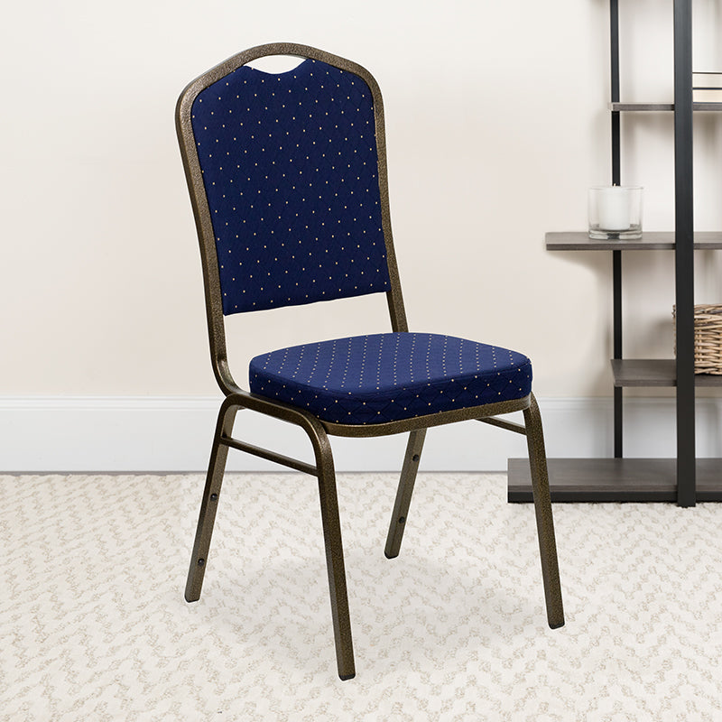 Navy Blue Fabric Banquet Chair