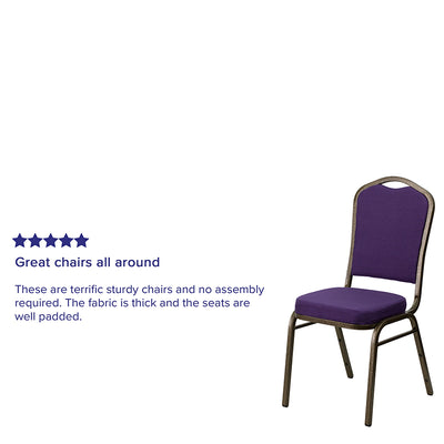 Purple Fabric Banquet Chair