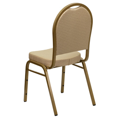 Beige Fabric Banquet Chair