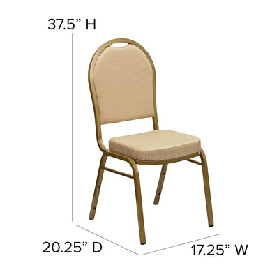 Beige Fabric Banquet Chair