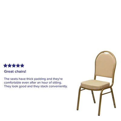 Beige Fabric Banquet Chair