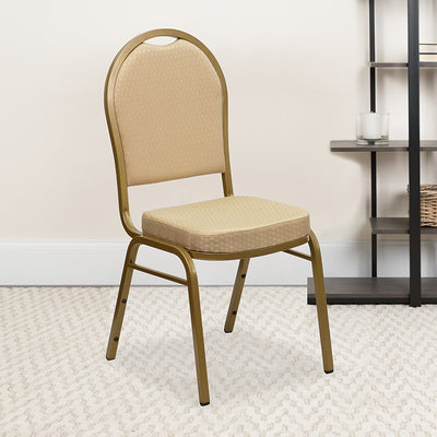 Beige Fabric Banquet Chair