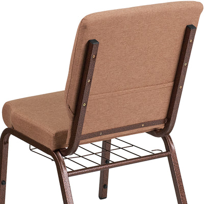 Caramel Fabric Church Chair