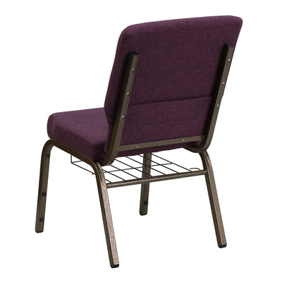 Plum Fabric Church Chair