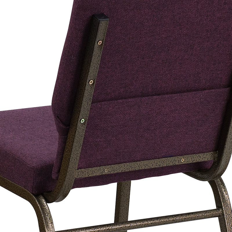 Plum Fabric Church Chair