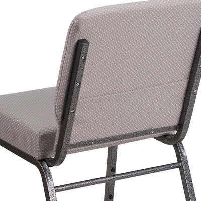 Gray Dot Fabric Church Chair
