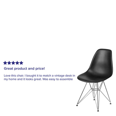 Black Plastic/chrome Chair